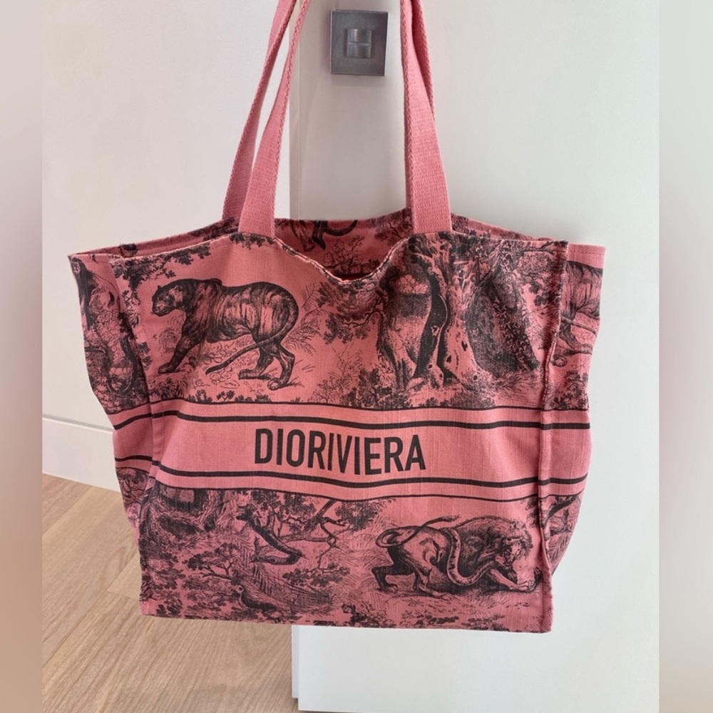 Christian Dior Pink Beach Bag